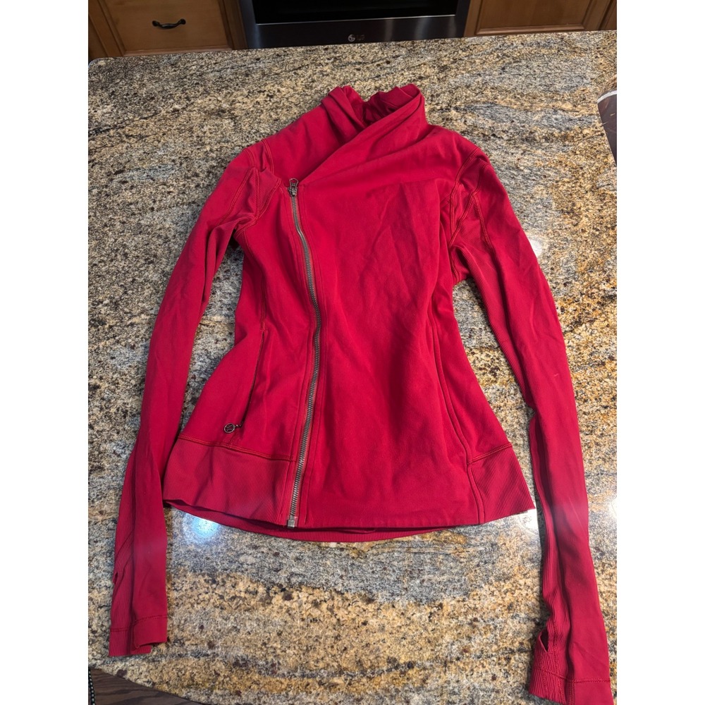 lululemon athletica Red Zip-Up Sweatshirt